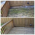 Pressure washing a wood deck - Class Act Glass Best Window Cleaning Services in Mankato and Southern Minnesota