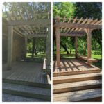 Pressure washing wood pergola - Class Act Glass Best Window Cleaning Services in Mankato and Southern Minnesota